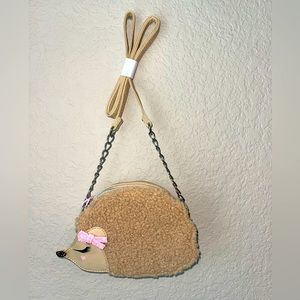 NWT Toddler girls crossbody Hedgehog purse. Very cute with rainbow zipper.